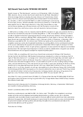 A preview of a PDF biography for Saville, Donald Teale